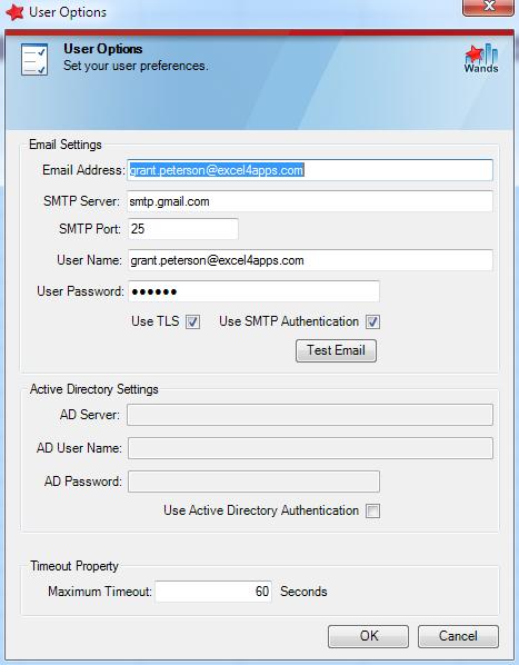 5.1.3 SMTP Port The port the SMTP server sends messages on. Default is 25. 5.1.4 User Name User Name field if SMTP server requires authentication. 5.1.5 User Password Password field if SMTP server requires authentication.