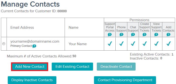 3. Select Add New Contact.