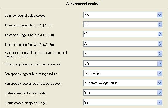 Fan speed control 3-stage If you choose the special function "Fan speed control 3- stage", then 3 outputs are occupied by this function.