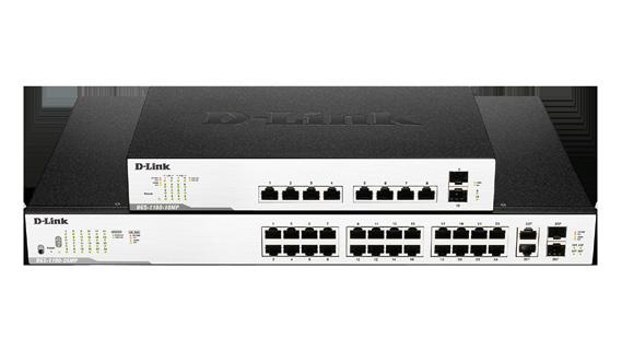 The DGS-1100 MP/MPP Series switches offer high PoE power budget suitable for powering multiple network cameras.
