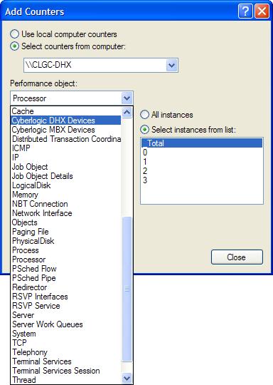 2. Select Cyberlogic DHX Devices from the