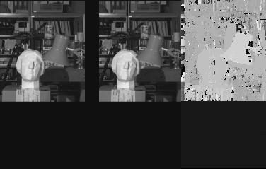 Figure 5 Left View, Right View, Depth Map Figure 6 Left View, Right View, Depth Map Since images produced by the camera equipped with the stereo adaptor are not well