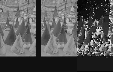 Based on a few point correspondences, we generated the homographies to transform the images such that the stereo pair is now well aligned.