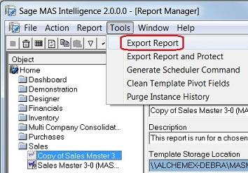 Getting Started Guide Exporting Reports Reports can be exported from one system and imported into another.