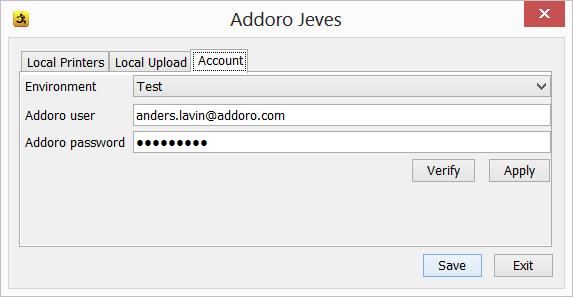 Local Upload configuration On the Local Upload tab, the folder that contains files that should be sent to Addoro should be