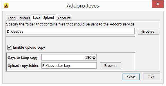 If Enabled upload copy is checked then the Local Upload application will copy all files to the upload copy folder after the files