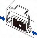 Chapter 3: Installation and Configuration Installing Cable Retention Clips on the Inlet (Optional) If your Dominion PX device is designed to use a cable