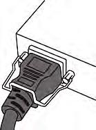 Install the cable retention clip by inserting two ends of the clip into the tiny holes. Zero U models 1U/2U models 3.