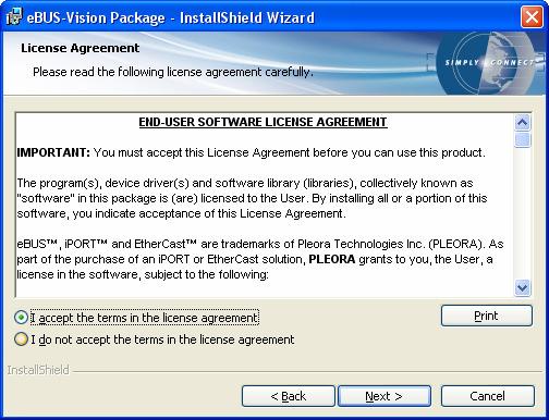 8. Select the Accept Agreement option and click
