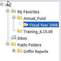The University of Chicago Alumni Relations and Development Move a Folder For organizational purposes, personal folders within the My Favorites folder may need to be moved.