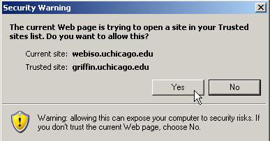 Alumni Relations and Development The University of Chicago 5. Type grifrep in the System text box. Provide your CNetID and password in the corresponding textboxes.