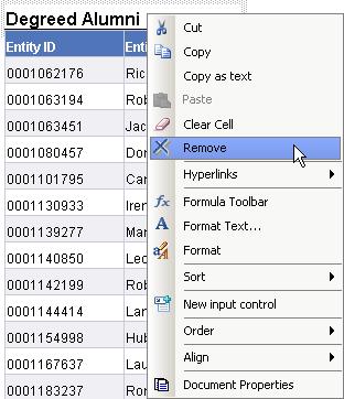 To delete a section, select the beginning or end divider of the section, then press