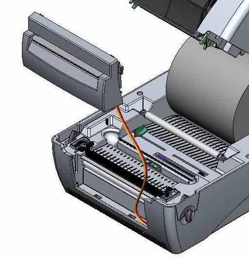 9. Arrange the lower inner cover back to the lower cover. 10. Install the cutter into the niches of the printer. Cutter Niche Fig. 26 Cutter module installation 11.