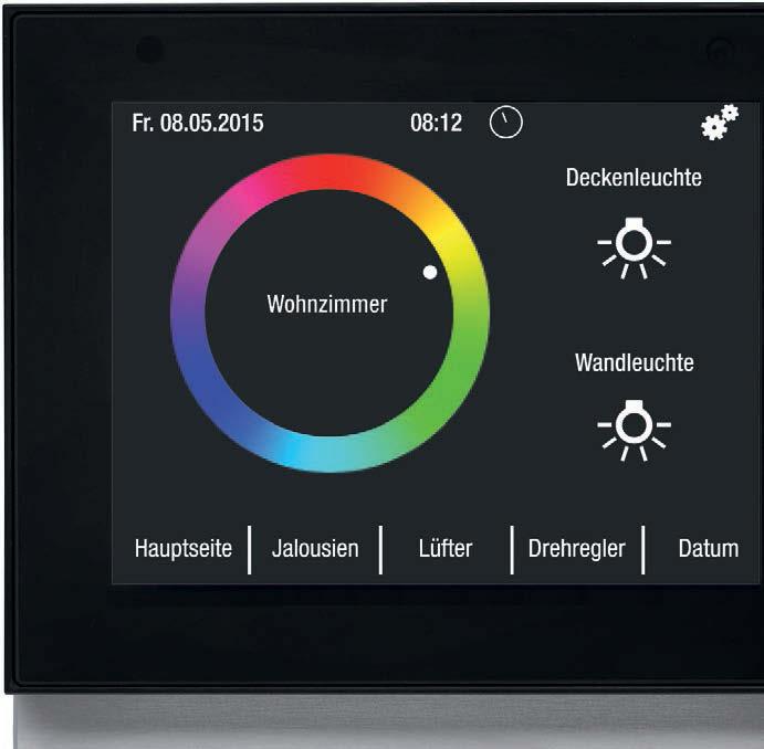 KNX Touch Control The ultimate all-rounder with unlimited potential Combining flatscreen optics with touchpad haptics, the new KNX Touch Control is an intelligent multipurpose solution for even the