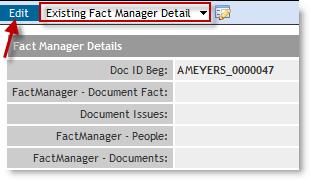The document can be linked to Facts, Issues, People, and Organizations using the popup picker (ellipsis) button.