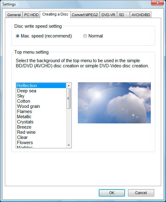 Advanced settings PC HDD panel Settings for registration of content folders on the computer and display of file names.
