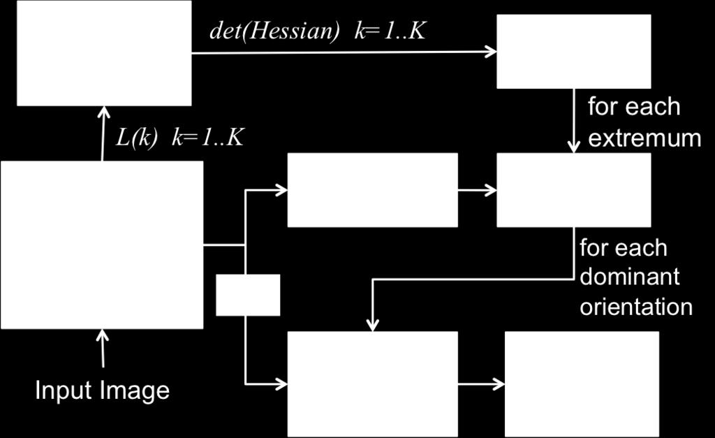 Figure 1. Block diagram of the proposed scale-space extraction of DAISY-like keypoints.