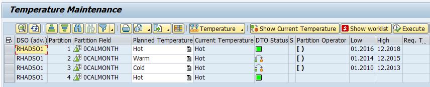 Definition Physical Storage NEW: Partition Temperature Maintenance
