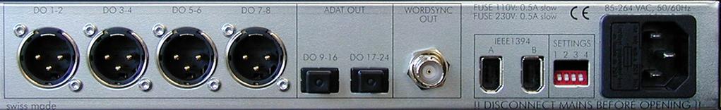 4 or 192 khz DIP Switch # 3: up: ADAT on, down: ADAT off (to save on Firewire bus capacity)