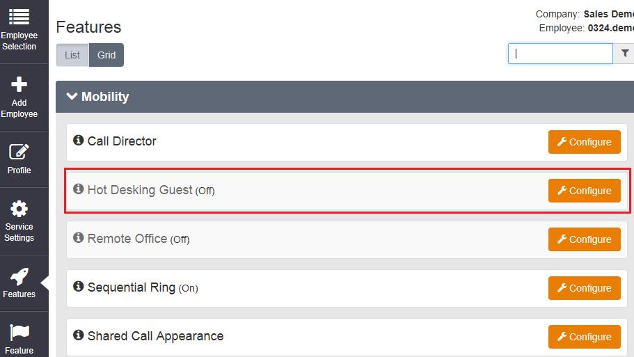 Select Configure Hot Desking Guest Select the Turn on Hot Desking Guest check box to enable the Hot Desking Guest feature.