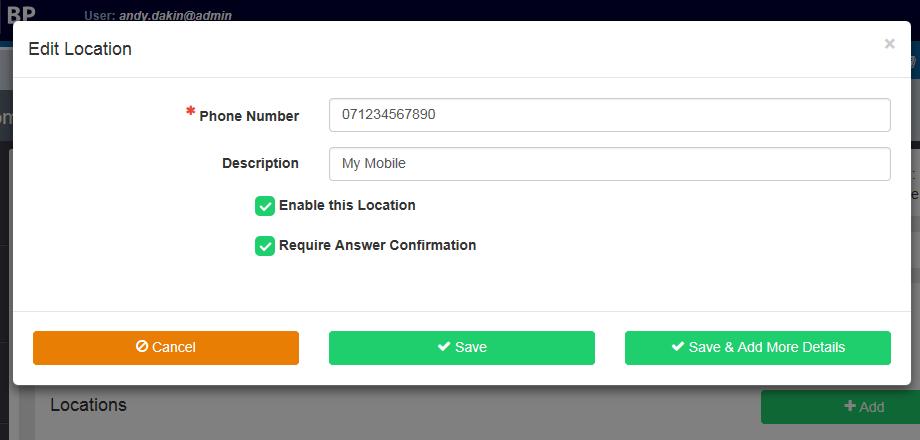 Tick Require Answer Confirmation box and then save When Call Director is enabled, calls to the user are presented to their locations and all the Devices Ring dependent on the rules in place.