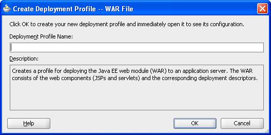 click WAR File 17 18 Create WAR Deployment Profile