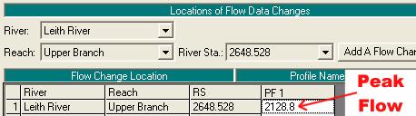 Table 4-1: Flow hydrograph generated from HEC-1 (with the peak flow highlighted) Time (minutes) Flow (CFS) 420 0.001 435 0.021 450 0.11 465 0.343 480 0.826 495 1.712 510 3.198 525 5.505 540 8.