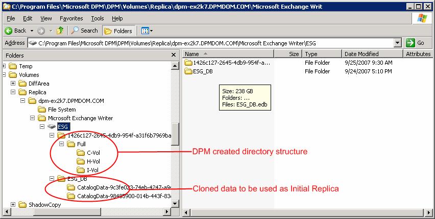 When the task is complete click Close to close the wizard and notice how DPM created the directory structure (Figure 10). Figure 10.
