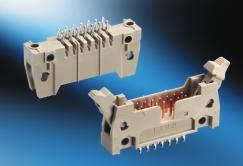 Pressfit Male Connectors with Locking Feature Ordering Information LPV-M Termination: Pressfit ERNI LPV connectors with pressfit zone can be used in applications where a soldering process is not