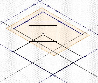 Go to View Isometric menu to switch to Isometric view for better visualization. Figure 5-2A: The 36 x 48 (inches) rectangle.