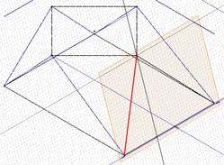 Geometry tool to project the right edge line of the 7 th triangle sketch; and change its line Style to Normal (Figure 5-5C); use the Extend tool to extend