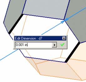 001-inch gaps between the relevant edges of the face (shown as thick black lines in Figure 8A-4D) and the edges of the neighboring Face features; use the Face tool again to create the last Face