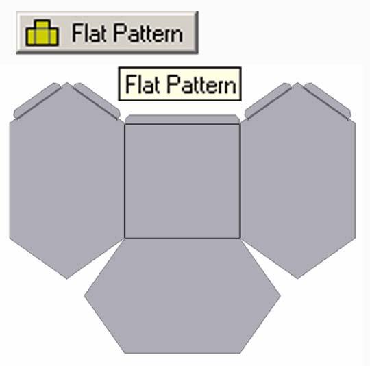 13 Figure 8A-4J: The Flat Pattern view. Figure 8A-4K: The features listed in the Model panel. Step 2: Creating the 5-face in one stripe partial sheet metal part Start a new Sheet Metal (in).
