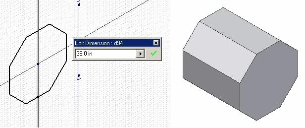 3 centered at the projected Center Point (Figure 8A-2A); click the Return button to exit the YZ Plane Hex Extrude Sketch. Save the file as Tut-Octagonal Polyhedral Body.