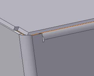 Inventor (5) Module 4B: 4B- 23 Bend feature (in this case, the inner edge of the existing lateral Face panel