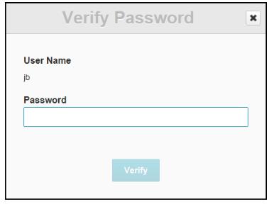 The first time you log in you ll be asked to verify your password: You may be