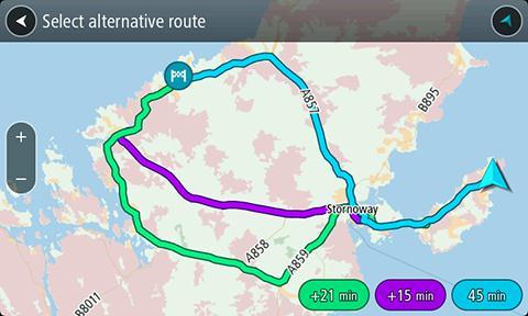 Tip: You can save a route using My Routes.