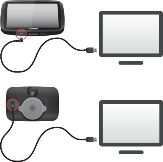 6. When prompted, connect your device to your computer using the USB cable.