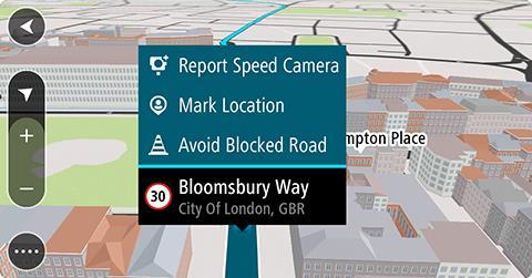 Creating a map correction report from a marked location If you see a map error while you are driving, you can mark the location so you can report the error later.