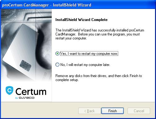 Figure 10: Installer window Installation process completed Clicking Finish closes the install