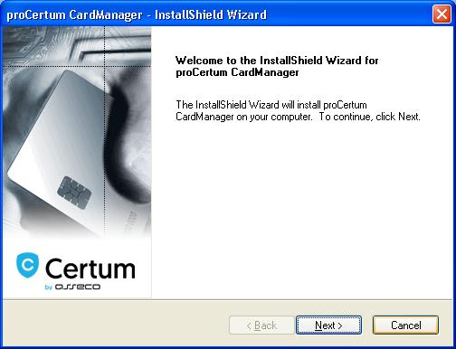 Figure 3: Opening window of install creator To continue the installation process click Next >. To cancel the installation process, click Cancel.