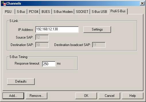 Quickstart Online settings The buttons Download and Save store the parameters of Profi-S-Link in a file which belongs to the common files of the project. This file has the name of the channel.