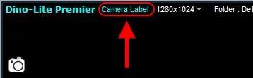 Notice: The camera label displays only on the USB port the label