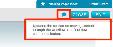 For example, if a user is editing a page it will be helpful to inform the approver what changed.