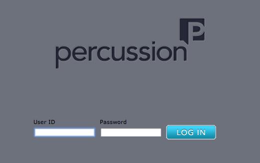 Logging in to Percussion Introduction to the Percussion Interface To log in to Percussion, which is the interface used to manage Oakland.edu, follow these steps: 1. Enter percussion.oakland.