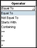 Value: Value is what the results are to be equal to or not equal to. The Value will feature a drop-down menu of options for certain Field Names, such as Set, Location and Sequence.