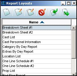 Chapter 20: Exporting and Importing Report and Strip Layouts Movie Magic Scheduling 5 allows for exporting report and strip layouts that can be imported for use in other Movie Magic Scheduling 5