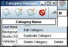The Manager allows for the adding, modifying, duplicating, or deleting of Categories.