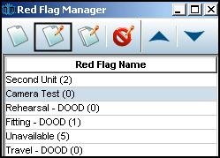 Or 1. Double-click on a flag name. The Edit Red Flag window will open. 2. Modify a flag name. 3. Click OK to save. Section 4: Move a Flag Up within the List 1. Select a flag. 2. From the toolbar, click on the up arrow until the flag is moved to the desired location.