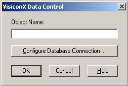 Using VisiconX in CIMPLICITY onto the CimEdit screen. A VisiconX Data Control dialog box appears, as shown in the following figure. 5. Click Configure Database Connection.